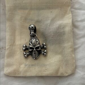 Silver Skull and Crossbones Pendant